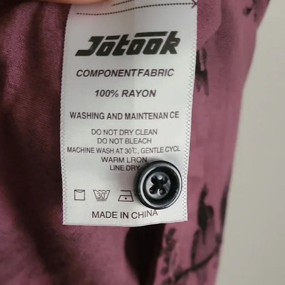 Floral Patterned Men's Shirt - Maroon and Black - Picture 6 of 6